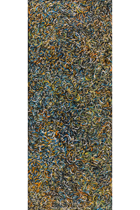 Aboriginal Artwork by Nola Napangardi Fisher, Purrpalanji (Skinny Bush Banana) Jukurrpa, 152x61cm