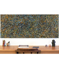 Aboriginal Artwork by Nola Napangardi Fisher, Purrpalanji (Skinny Bush Banana) Jukurrpa, 152x61cm
