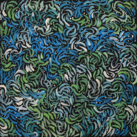 Aboriginal Artwork by Nola Napangardi Fisher, Purrpalanji (Skinny Bush Banana) Jukurrpa, 30x30cm