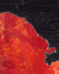 Aboriginal Artwork by Nancy Nungarrayi Collins, Mina Mina Jukurrpa, 107x46cm