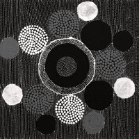 Aboriginal Artwork by Nancy Nungarrayi Collins, Mina Mina Jukurrpa (Mina Mina Dreaming), 30x30cm
