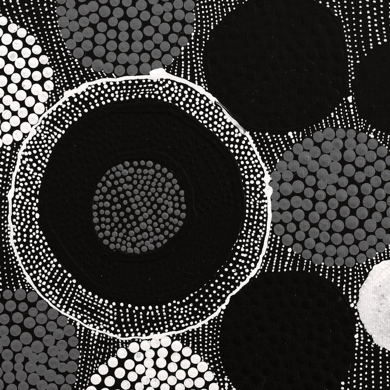 Aboriginal Artwork by Nancy Nungarrayi Collins, Mina Mina Jukurrpa (Mina Mina Dreaming), 30x30cm