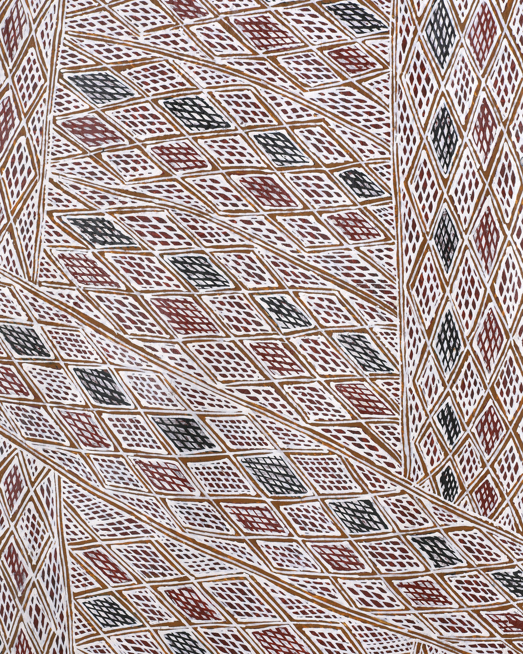 Aboriginal Artwork by Napurrawuy #2 Wunuŋmurra Djapana, Buyku, 70x34cm