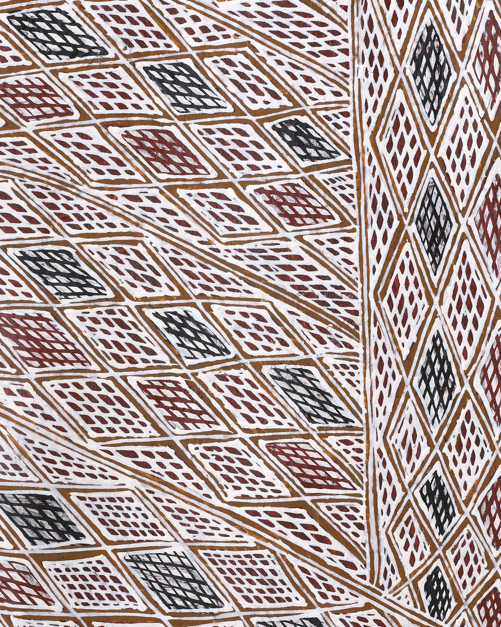 Aboriginal Artwork by Napurrawuy #2 Wunuŋmurra Djapana, Buyku, 70x34cm