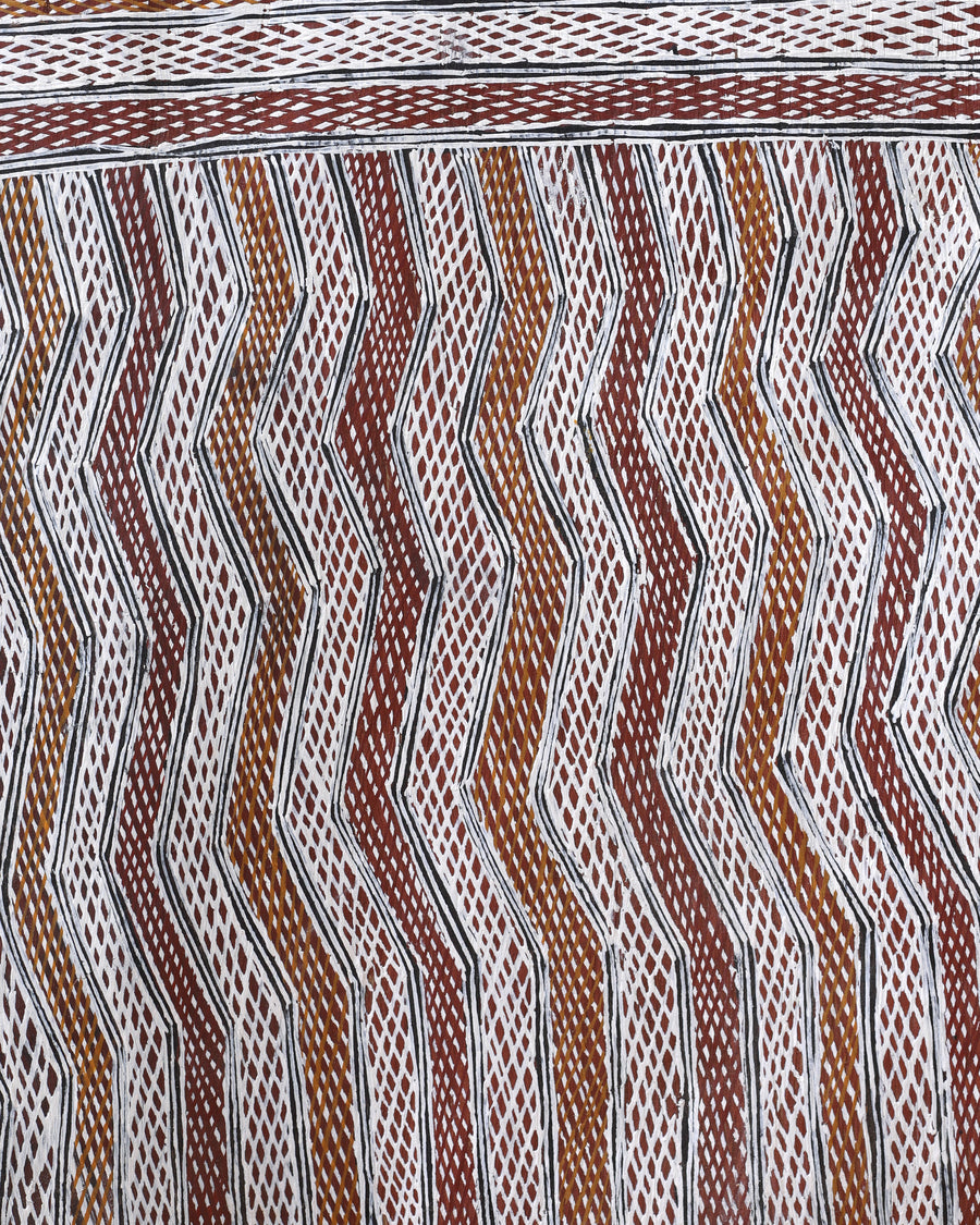 Aboriginal Artwork by Napurrawuy #2 Wunuŋmurra Djapana, Garrapara, 84x37cm