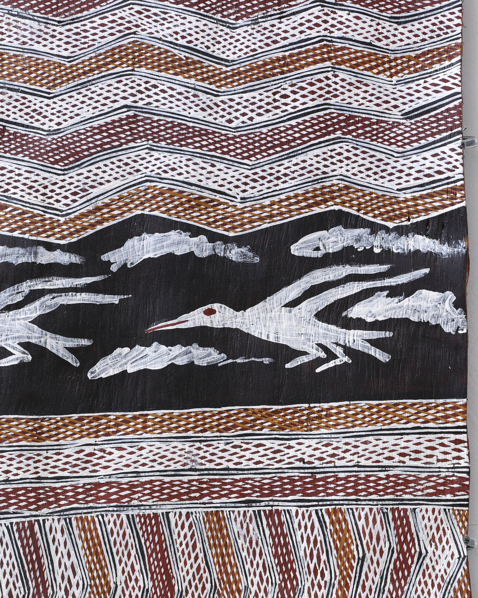 Aboriginal Artwork by Napurrawuy #2 Wunuŋmurra Djapana, Garrapara, 84x37cm