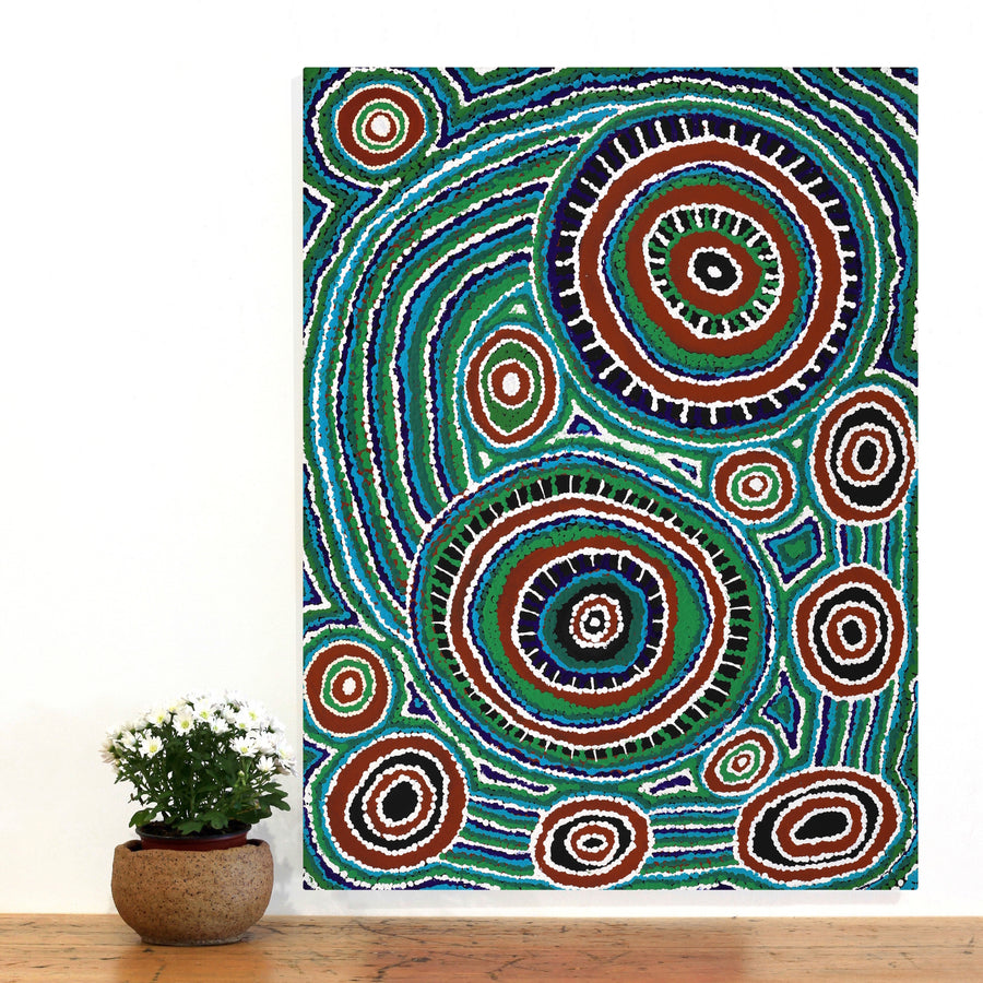Aboriginal Artwork by Napurru Shirona Dunn, Piltati Tjukurpa, 81x61cm