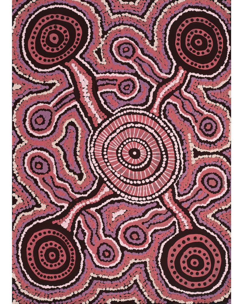Aboriginal Artwork by Napurru Shirona Dunn, Piltati Tjukurpa, 61x43cm