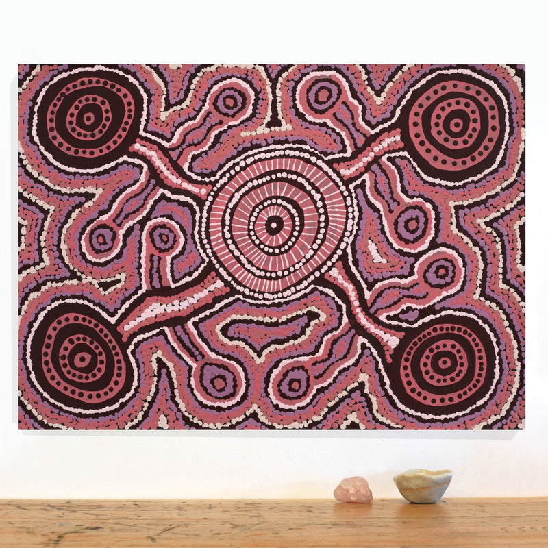 Aboriginal Artwork by Napurru Shirona Dunn, Piltati Tjukurpa, 61x43cm