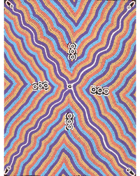 Aboriginal Artwork by Narelle Nangala Brown, Watiya-warnu Jukurrpa (Seed Dreaming), 61x46cm