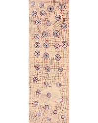 Aboriginal Artwork by Narelle Nangala Brown, Watiya-warnu Jukurrpa (Seed Dreaming), 91x30cm