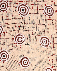 Aboriginal Artwork by Narelle Nangala Brown, Watiya-warnu Jukurrpa (Seed Dreaming), 91x30cm