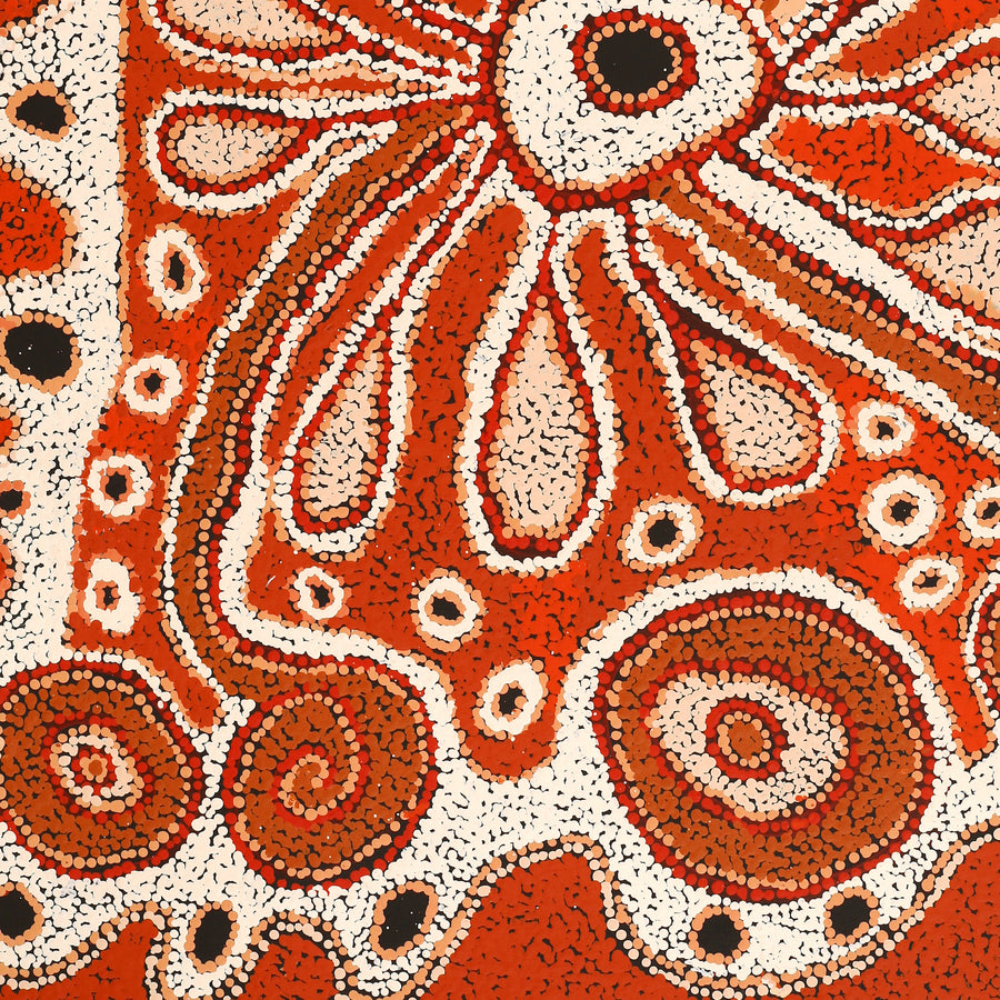Aboriginal Artwork by Nurina Burton, Ngapari Tjukurpa, 91x71cm