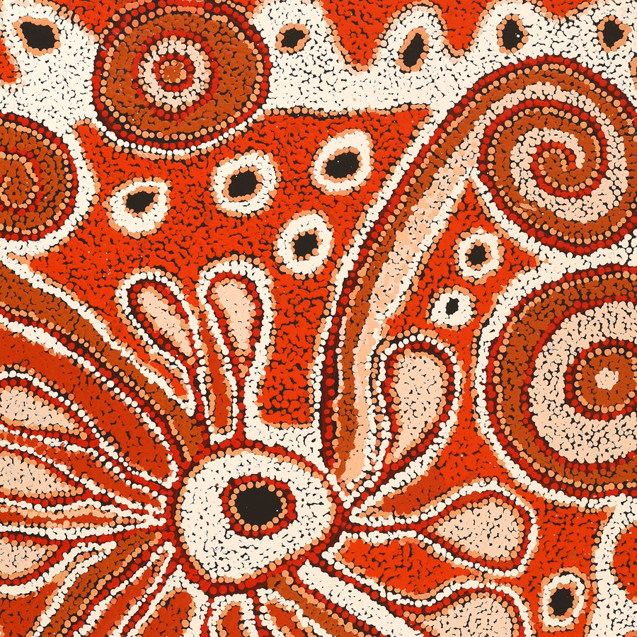 Aboriginal Artwork by Nurina Burton, Ngapari Tjukurpa, 91x71cm