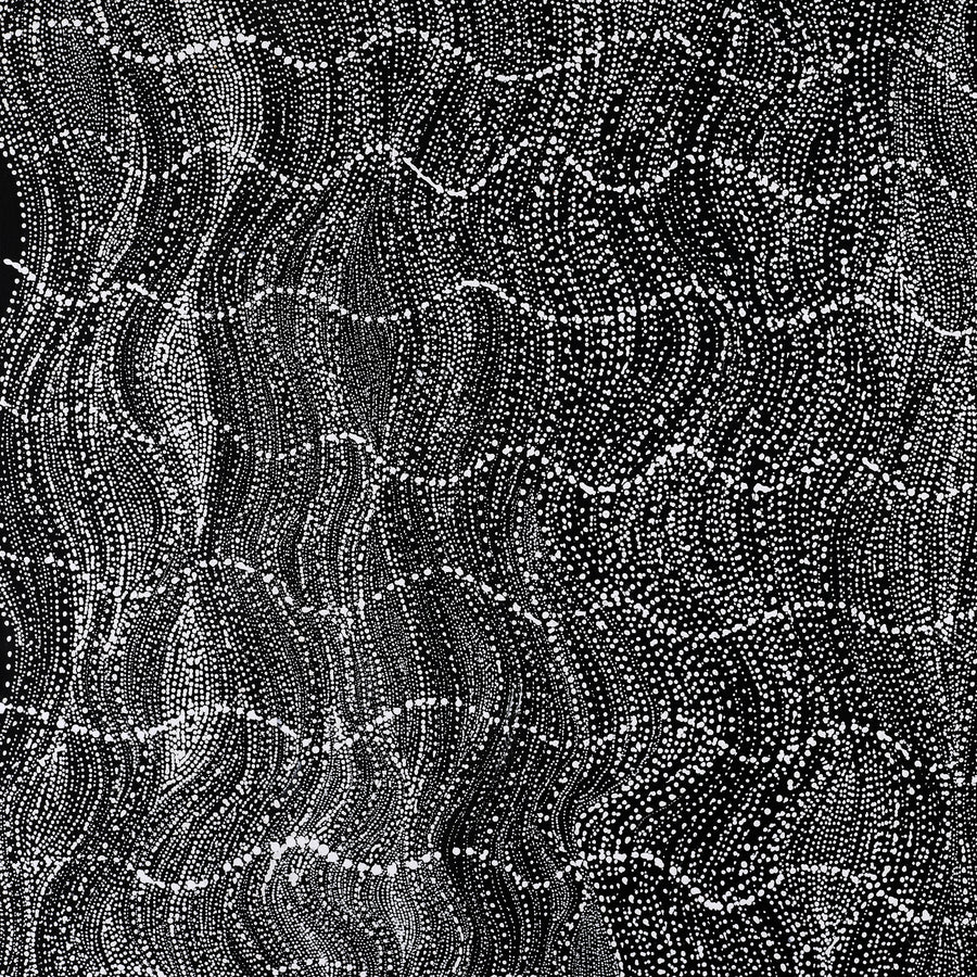 Aboriginal Artwork by Natasha Nakamarra Oldfield, Warna Jukurrpa (Snake Dreaming), 122x122cm