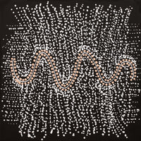 Aboriginal Artwork by Natasha Nakamarra Oldfield, Warna Jukurrpa (Snake Dreaming), 30x30cm