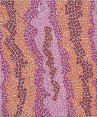 Aboriginal Artwork by Nathania Nangala Granites, Warlukurlangu Jukurrpa (Fire country Dreaming), 91x76cm