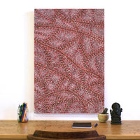 Aboriginal Art by Nathania Nangala Granites, Warlukurlangu Jukurrpa (Fire country Dreaming), 91x61cm - ART ARK®