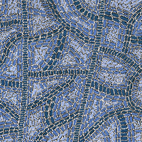 Aboriginal Artwork by Nathania Nangala Granites, Warlukurlangu Jukurrpa (Fire country Dreaming), 91x46cm
