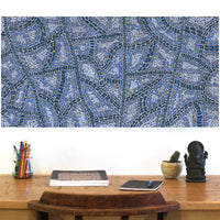 Aboriginal Artwork by Nathania Nangala Granites, Warlukurlangu Jukurrpa (Fire country Dreaming), 91x46cm
