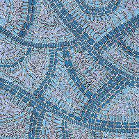Aboriginal Artwork by Nathania Nangala Granites, Warlukurlangu Jukurrpa (Fire country Dreaming), 91x46cm