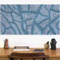 Aboriginal Artwork by Nathania Nangala Granites, Warlukurlangu Jukurrpa (Fire country Dreaming), 91x46cm