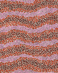 Aboriginal Artwork by Nathania Nangala Granites, Warlukurlangu Jukurrpa (Fire country Dreaming), 91x61cm