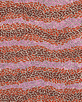 Aboriginal Artwork by Nathania Nangala Granites, Warlukurlangu Jukurrpa (Fire country Dreaming), 91x61cm
