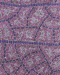 Aboriginal Artwork by Nathania Nangala Granites, Warlukurlangu Jukurrpa (Fire country Dreaming), 91x76cm