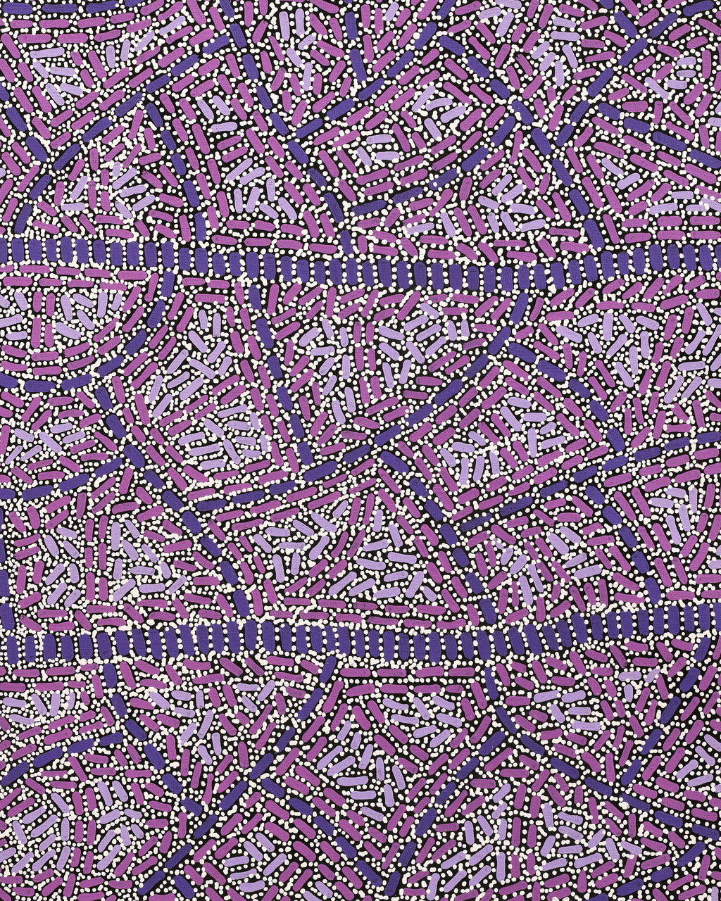 Aboriginal Artwork by Nathania Nangala Granites, Warlukurlangu Jukurrpa (Fire country Dreaming), 91x76cm