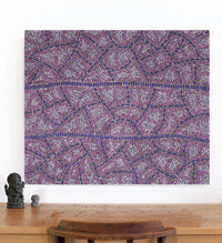 Aboriginal Artwork by Nathania Nangala Granites, Warlukurlangu Jukurrpa (Fire country Dreaming), 91x76cm