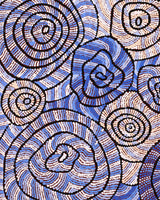 Aboriginal Artwork by Nathania Nangala Granites, Warlukurlangu Jukurrpa (Fire country Dreaming), 91x76cm