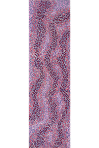 Aboriginal Artwork by Nathania Nangala Granites, Warlukurlangu Jukurrpa (Fire country Dreaming), 107x30cm