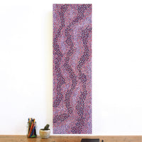 Aboriginal Artwork by Nathania Nangala Granites, Warlukurlangu Jukurrpa (Fire country Dreaming), 107x30cm