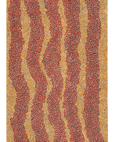 Aboriginal Artwork by Nathania Nangala Granites, Warlukurlangu Jukurrpa (Fire country Dreaming), 107x76cm