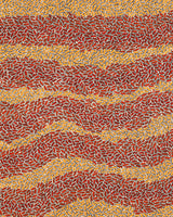 Aboriginal Artwork by Nathania Nangala Granites, Warlukurlangu Jukurrpa (Fire country Dreaming), 107x76cm