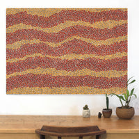 Aboriginal Artwork by Nathania Nangala Granites, Warlukurlangu Jukurrpa (Fire country Dreaming), 107x76cm