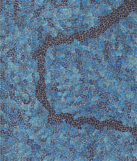 Aboriginal Artwork by Nathania Nangala Granites, Warlukurlangu Jukurrpa (Fire country Dreaming), 107x91cm