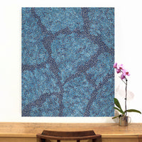 Aboriginal Artwork by Nathania Nangala Granites, Warlukurlangu Jukurrpa (Fire country Dreaming), 107x91cm