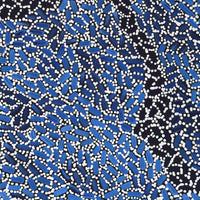 Aboriginal Artwork by Nathania Nangala Granites, Warlukurlangu Jukurrpa (Fire country Dreaming), 122x107cm