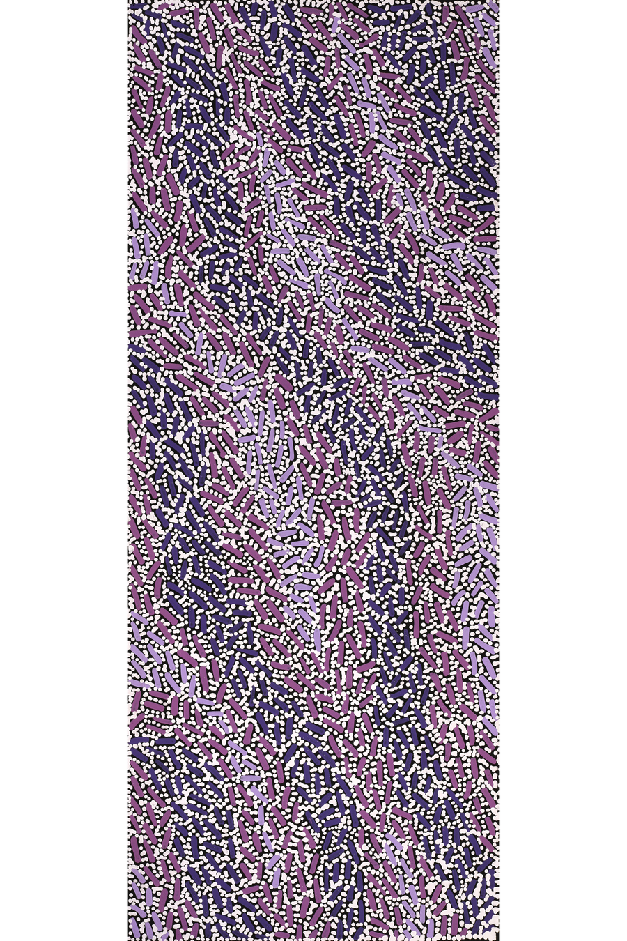 Aboriginal Artwork by Nathania Nangala Granites, Warlukurlangu Jukurrpa (Fire country Dreaming), 76x30cm