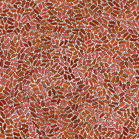 Aboriginal Artwork by Nathania Nangala Granites, Warlukurlangu Jukurrpa (Fire country Dreaming), 91x76cm