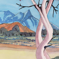 Aboriginal Artwork by Nebo Namatjira, Rutjipma (Mt Sonder), 34.5x24cm