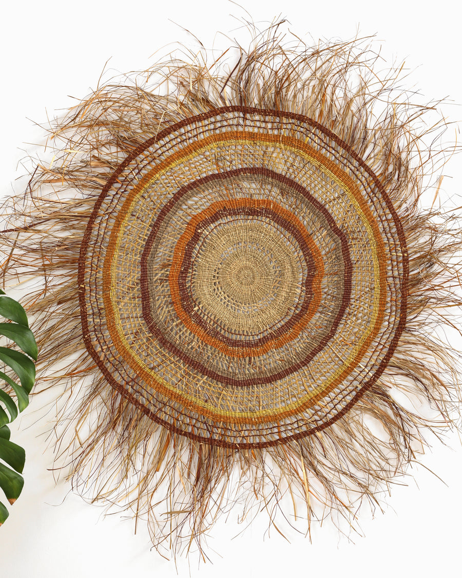 Aboriginal Artwork by Nellie Guyula - Woven Mat, 160cm
