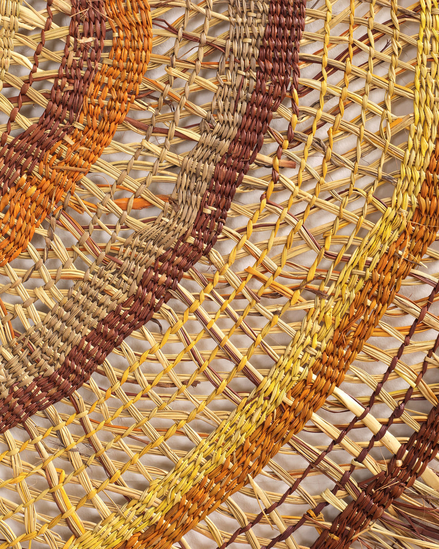 Aboriginal Artwork by Nellie Guyula - Woven Mat, 160cm