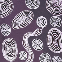 Aboriginal Artwork by Nellie Roberts Tjawina, Kuniya and Liru, 122x61cm
