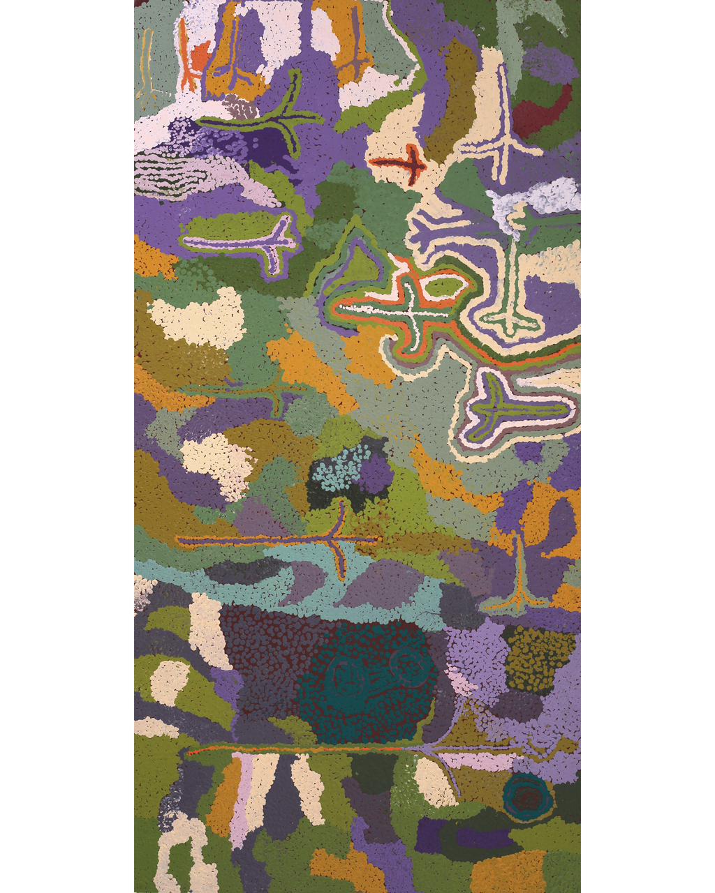 Aboriginal Artwork by Ngamaru Bidu, Wantili, 152x76cm