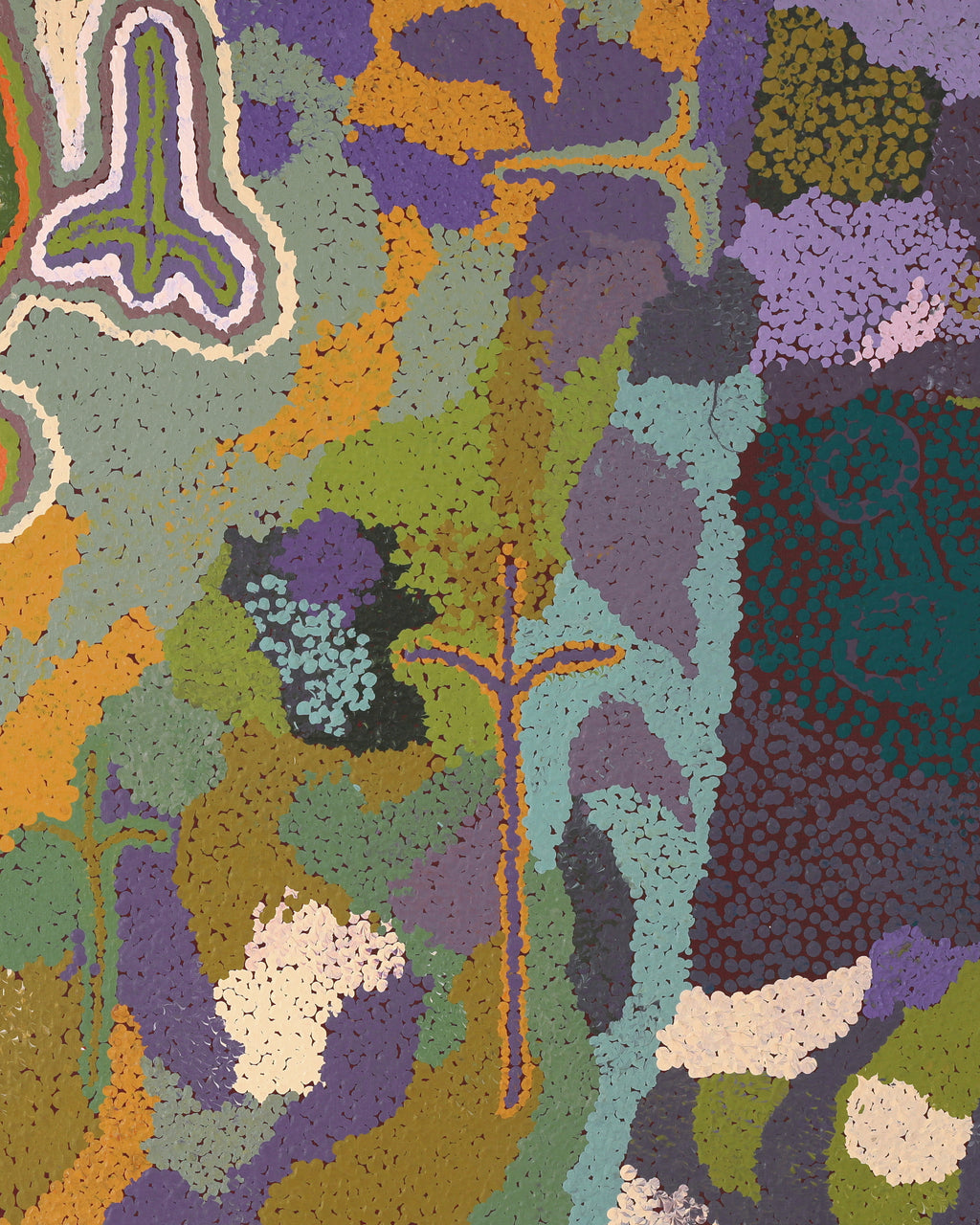 Aboriginal Artwork by Ngamaru Bidu, Wantili, 152x76cm