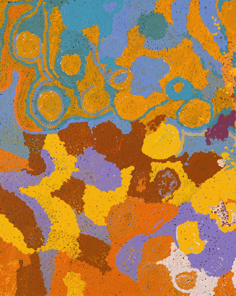Aboriginal Artwork by Ngamaru Bidu, Wantili, 152x76cm