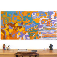 Aboriginal Artwork by Ngamaru Bidu, Wantili, 152x76cm